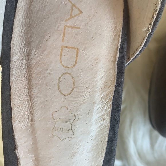 Aldo Women’s Dwaydien Grey Metal Ankle Strap Pointed Toe Pump Size 9 US - Picture 11 of 13